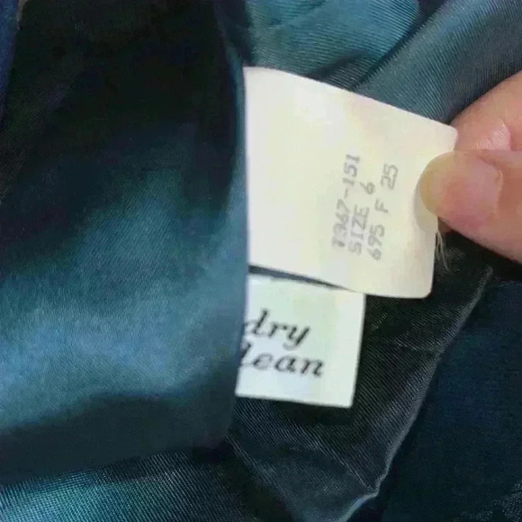 VTG 60s Pendleton Virgin Wool 2-PC Blazer Skirt Set Womens Power Suit Teal - Picture 9 of 9